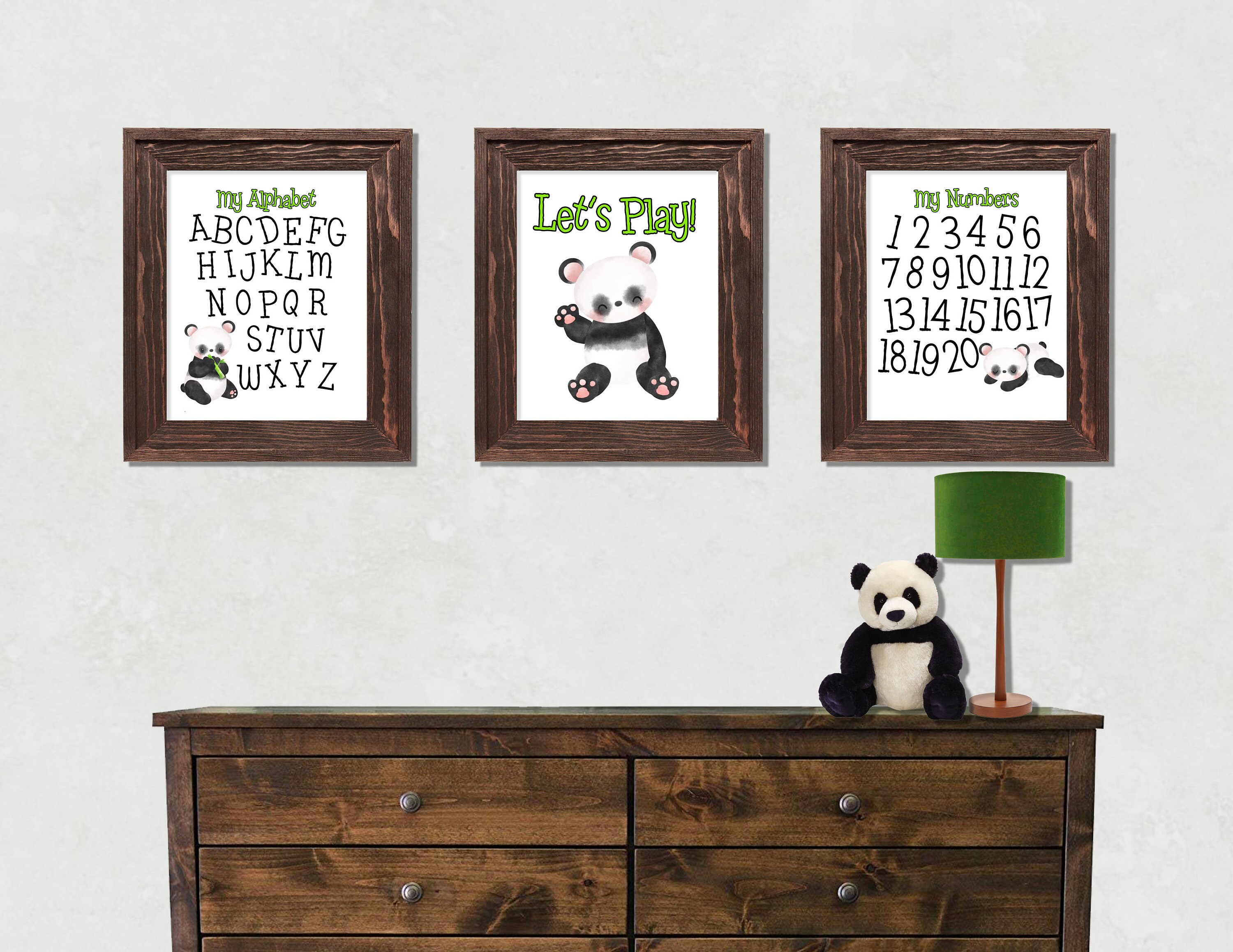 Bamboo Panda Alphabet Letters Numbers and Let's Play Etsy
