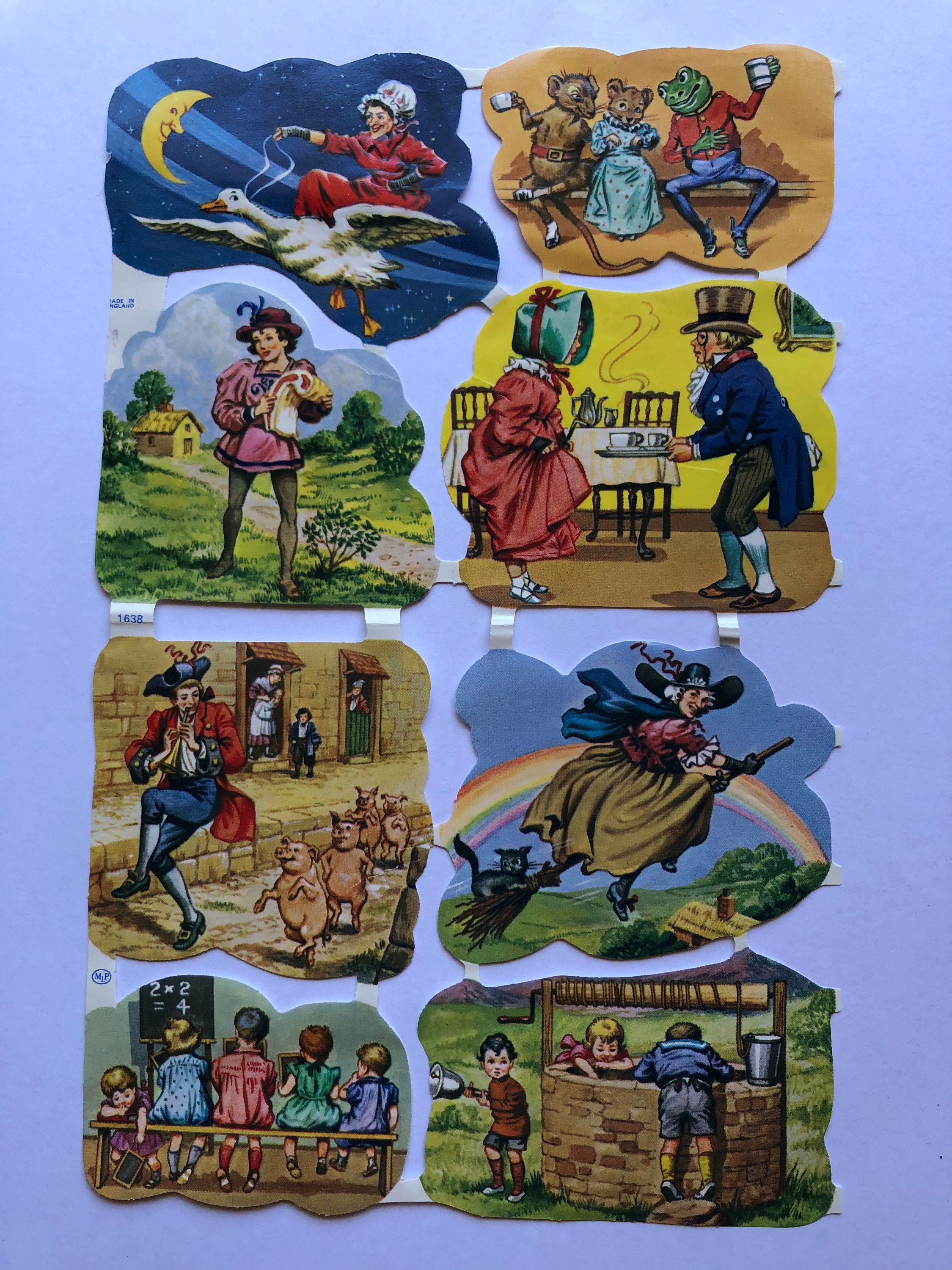 1950's Vintage Decals Nursery Rhyme Decals Etsy