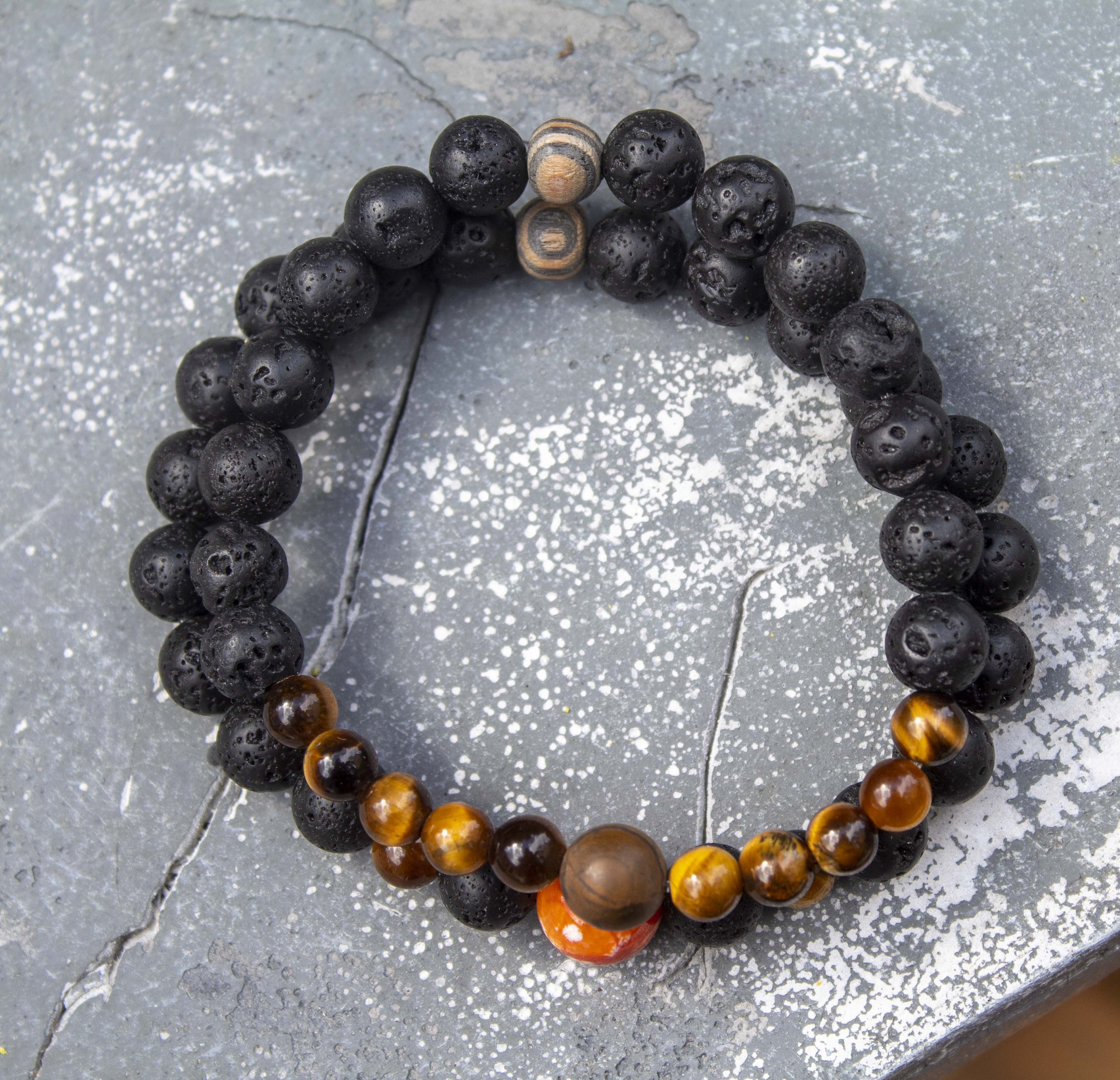 ●DOFFJASON● Agate Stone Layered Bracelet DJ23SSEBR001SLV Agate Collection - Tawny Bracelet | Kinsley Armelle® Official
