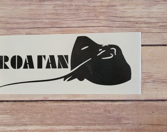 Roatan Sticker 3"x7.5" eagle ray bat ray sting ray