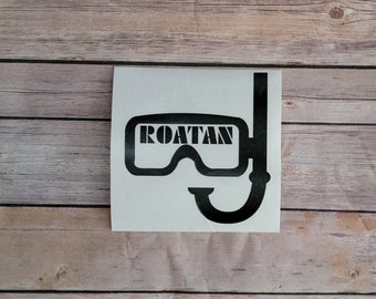 Snorkel Roatan Sticker 5" wide x 5.25" tall