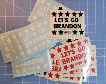 Let's Go Brandon Vinyl Decal 4x3 Inches Free Postage