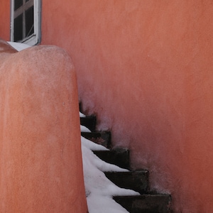 Photo Art Santa Fe, New Mexico, Staircase with Snow