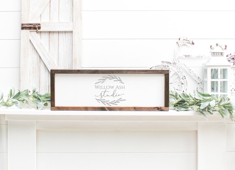 Wood Sign Mockup 6x20 Mockup Farmhouse Mockup Wood Frame ...