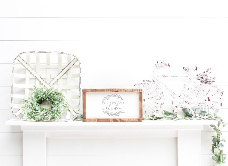 Download Wood Sign Mockup 6x12 Mockup Farmhouse Mockup Wood Frame ...