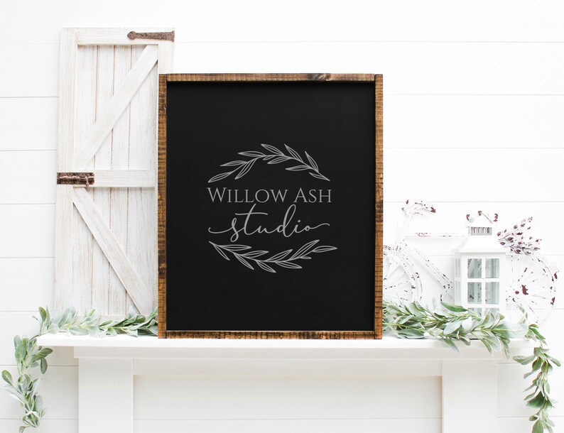 Download Wood Sign Mockup 20X24 Mockup Farmhouse Mockup Wood Frame ...