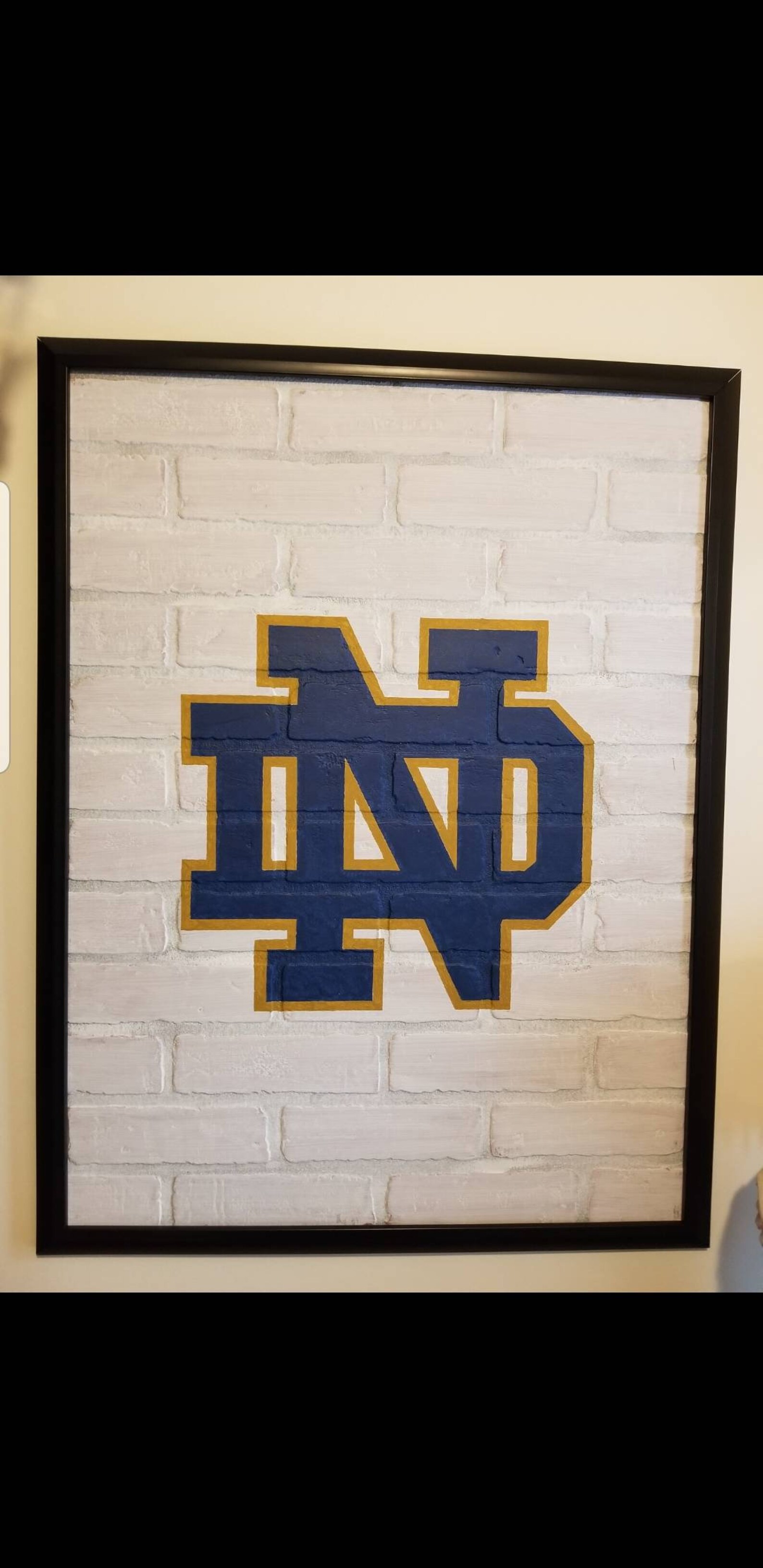 Notre Dame Brick Wall Art Etsy