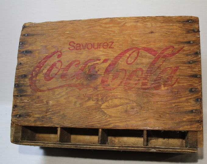 Vintage Wooden 1950s Coca Cola Crate, Coca Cola Crate, 12 Pack, 1 Liter