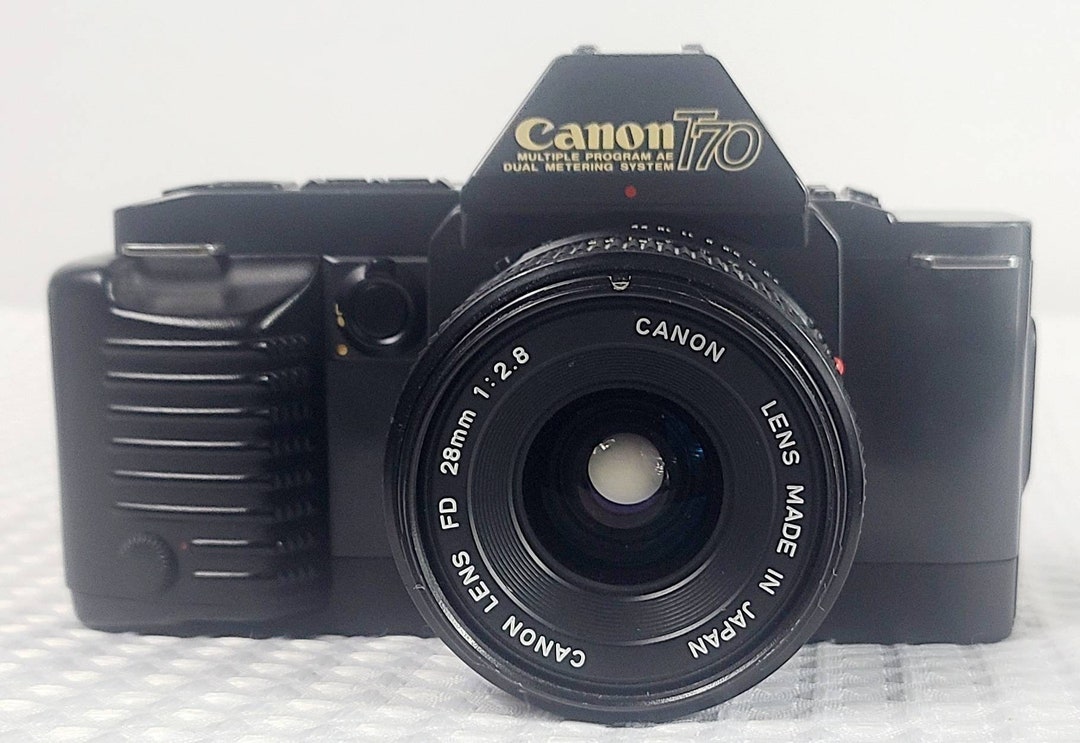 Canon T70 With FD 28mm F/2.8 Lens Camera With Lens With Cap Etsy