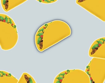 Taco Sticker, Taco Decal, Food Stickers, Mexican Food Sticker, Laptop Sticker, Hispanic Food Sticker, Vinyl Sticker, Mexican Food Sticker