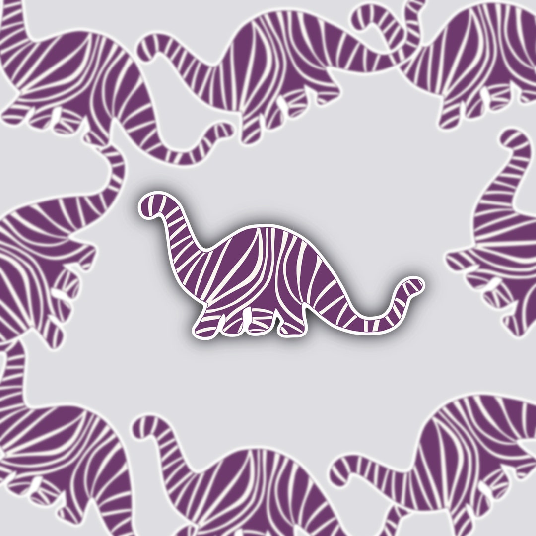 Dinosaur Sticker, Dinosaur Decal, Brontosaurus Sticker, Laptop Sticker ...