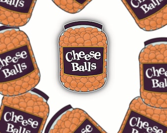 Cheese Balls Sticker, Cheese Balls Decal, Food Sticker, Snack Sticker, Junk Food Sticker, Laptop Sticker, Waterproof Sticker, Vinyl Sticker