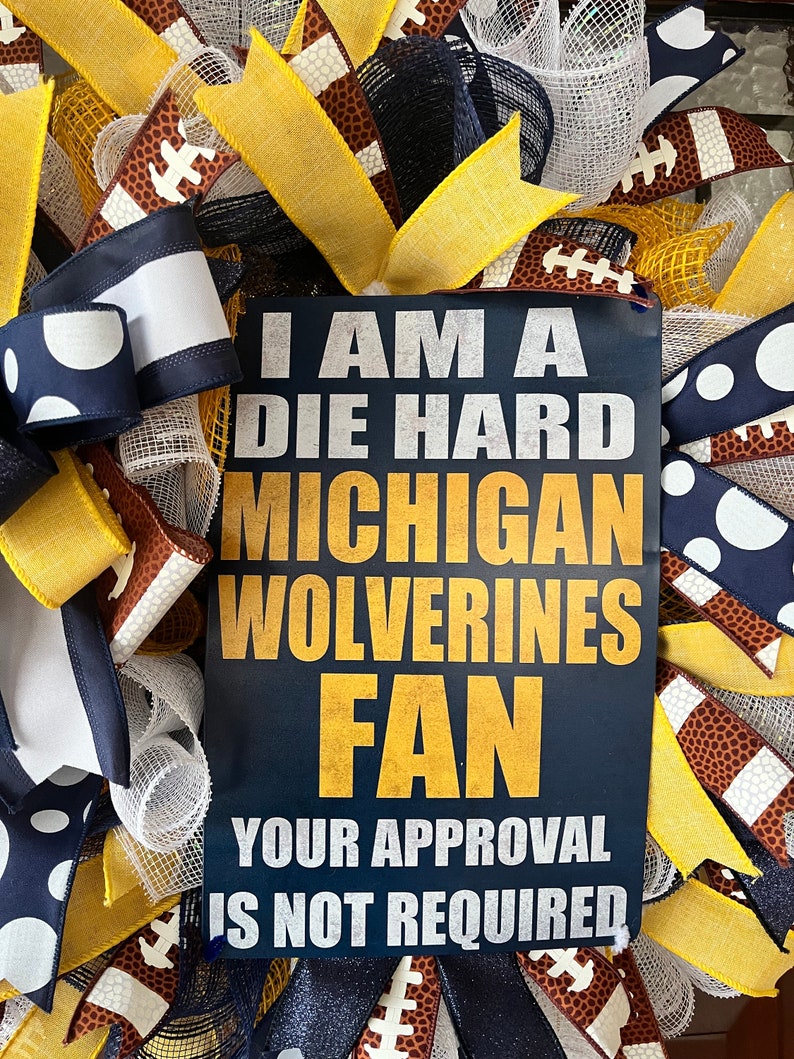 Michigan Wolverine Wreath - Etsy