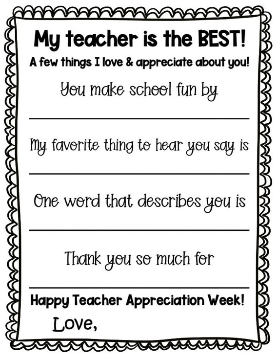 M & M Teacher Appreciation Printable - U Create