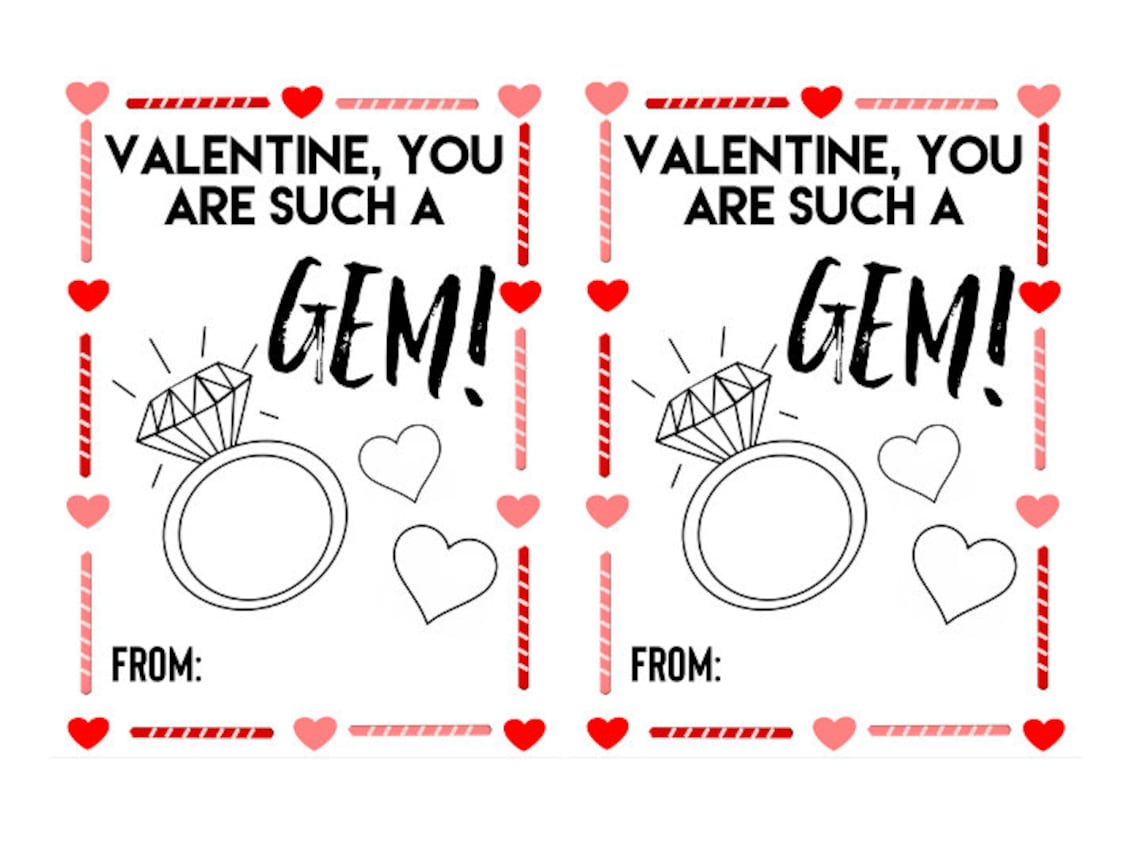 Ring Pop Valentine Printable