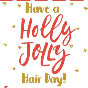 Weihnachten Scrunchie Printable / Holly Jolly Hair Day / Lehrer Geschenkanhänger / Instant Download / Klasse Geschenkanhänger / druckbare Geschenkanhänger / Urlaub