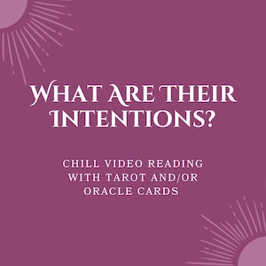 Ihre Absichten Video Tarot Lesung | Was sind ihre wahren Absichten? Ehrlich oder Täuschend? Echt oder nicht? | Lieferung am selben Tag möglich.
