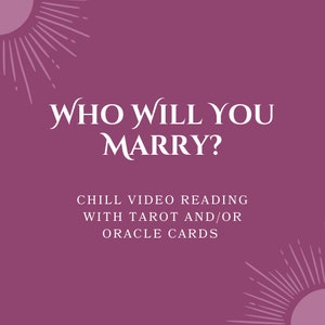 Marriage Video Tarot Reading | Info about your future spouse, husband, or wife plus timing | Same day delivery available.