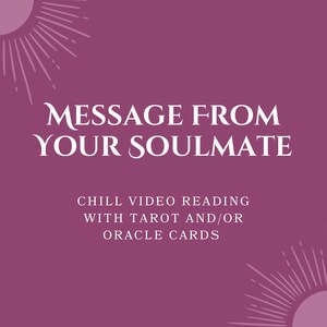Leitura de Tarô em Vídeo com Mensagem de Alma Gêmea | Receba mensagens e insights do eu superior da sua alma gêmea | Entrega no mesmo dia disponível.