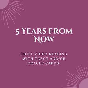 Lettura dei tarocchi video dei 5 anni / Come sarà la tua vita tra 5 anni? / Consegna in giornata disponibile.