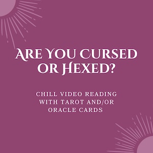Lectura de Tarot en Video Maldito o Hechizado / ¿Has sido maldecido, hechizado, gafado, etc.? / Entrega el mismo día disponible.