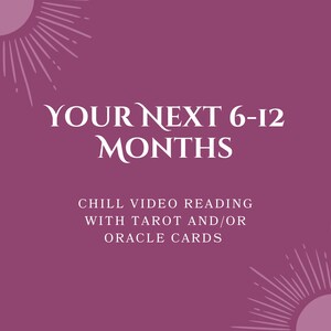 6 Month Video Reading | 32 cards!  Year reading, love, money, business, career, job, etc | Same day delivery available.