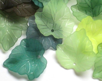 Vintage Style Vine Leaf Beads Pendants 24mm Many Mixes pack of 20