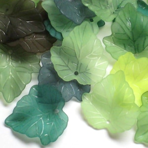 Vintage Style Vine Leaf Beads Pendants 24mm Many Mixes pack of 20