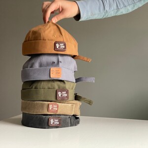 Handmade Docker Cap. Unisex Brimless 