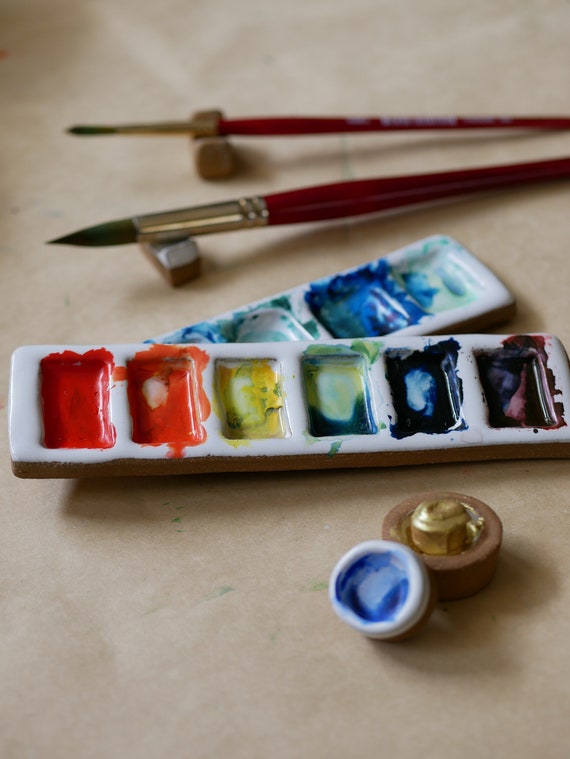 Ceramic Palette Watercolor  Paint Tray Palette Watercolor