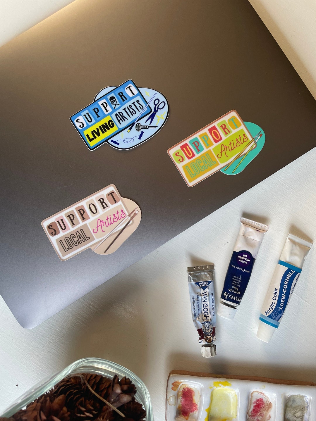 Support Local & Living Artists Sticker Pack: Weatherproof Vinyl Decals ...