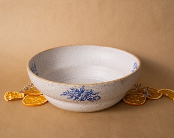 Vintage Collection - XL Serving Bowl, handmade ceramic salad or fruit bowl, unique pottery gift ideas, for kitchen or home decor