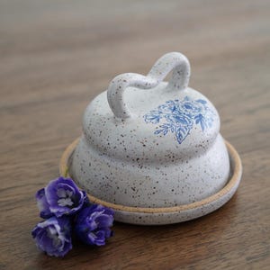 Vintage Butter Dish, Modern Butter Keeper, Handmade Ceramic Butter Crock, Sleek Kitchen Storage,French Butter Dish, Great Housewarming Gift