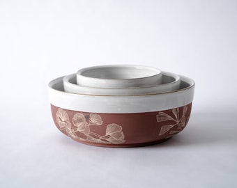 Ginkgo Bowls, Small, Medium and Large