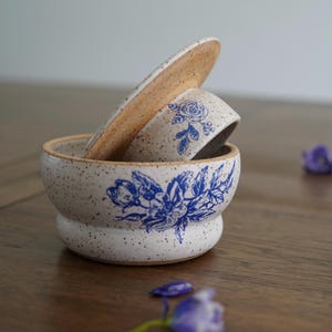 Vintage French Butter Keeper, Handmade Butter Crock, French Butter Crock, Butter Dish, Ceramic Butter Keeper, French Butter Dish