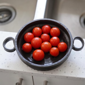 Charcoal, Handmade Pottery Berry Bowl, Small Colander, gift for her, Pottery Strainer, Ceramic Rinsing Bowl, Fruit Rinsing