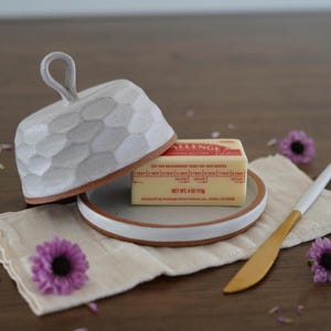 Tortuga Butter Keeper, Charming Rustic Butter Keeper, Handmade Stoneware Butter Crock, French Country Style, Kitchen Gift Idea