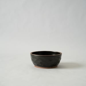 Handmade Ceramic Medium  Bowl: Tortuga Carved Pottery, Matte Glaze