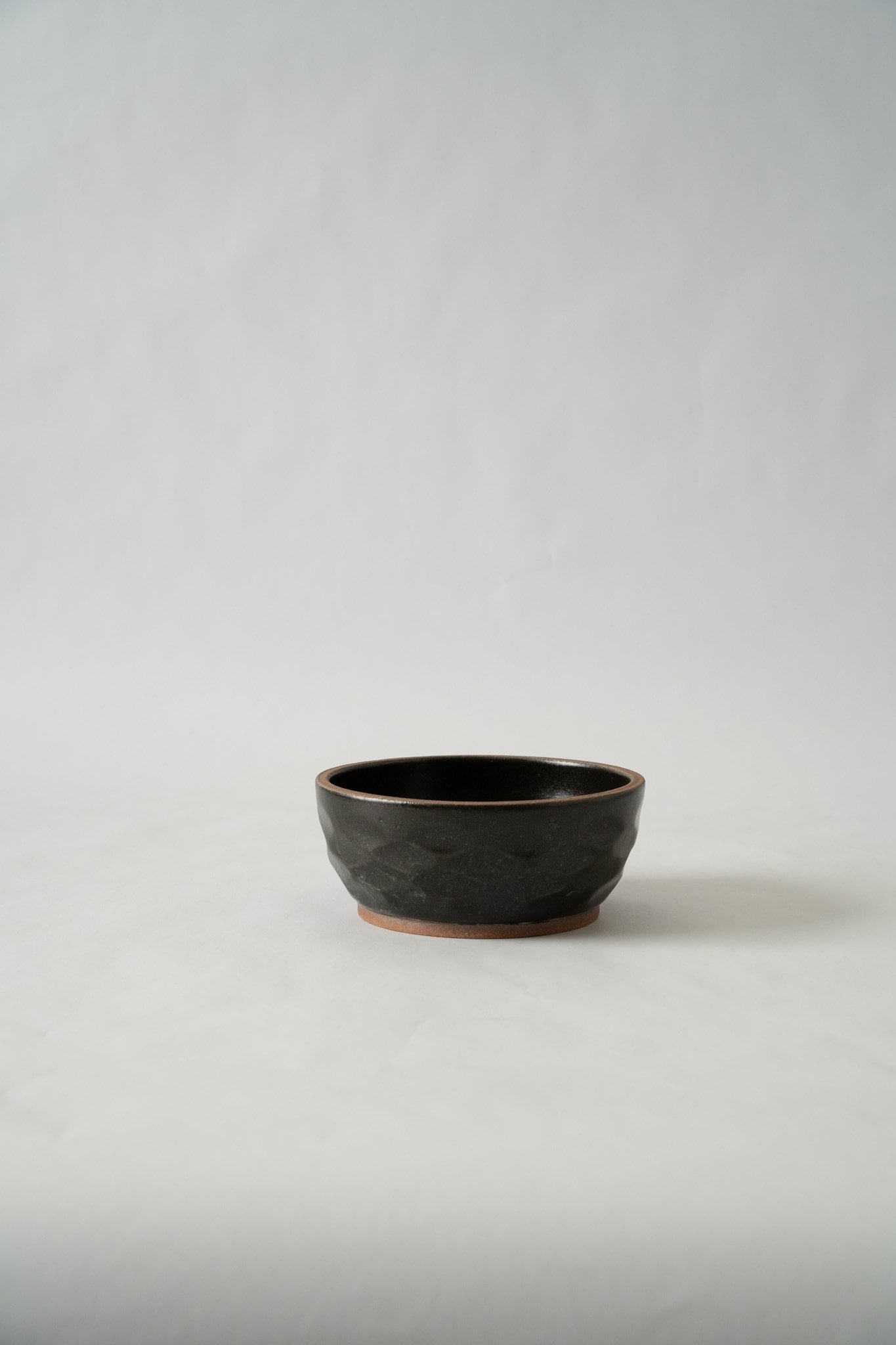 Handmade Ceramic Medium  Bowl: Tortuga Carved Pottery, Matte Glaze