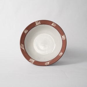 Ginkgo Soup Bowl, handmade ceramic bowls, nature inspired design, unique gift idea, perfect dinnerware set image 1