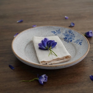 Vintage Medium Plate, Dinner Plate, Ceramic Dinnerware, Ceramic Plates, Handmade Wedding Gift, Minimalist Tableware, Kitchen Gift