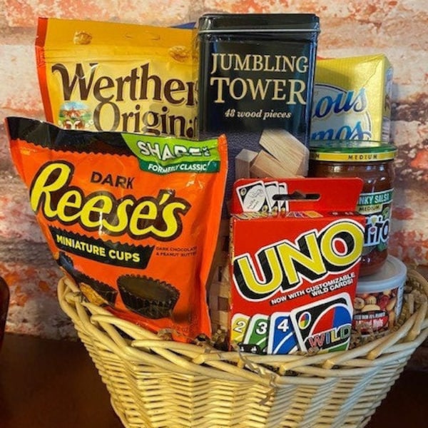 Family Game Night Gift Basket /Gift Basket / Games Gift Basket