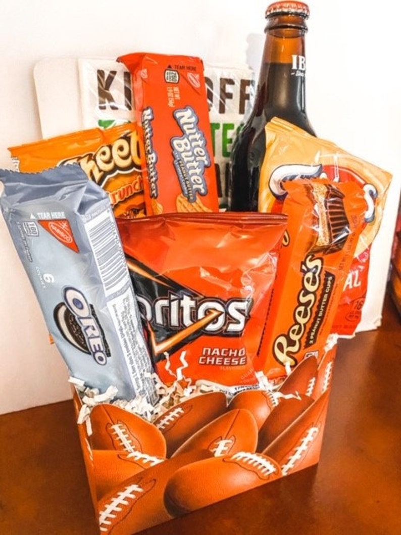 Football Snack Attack Gift Basket / Thank You Basket / Gift Basket Etsy