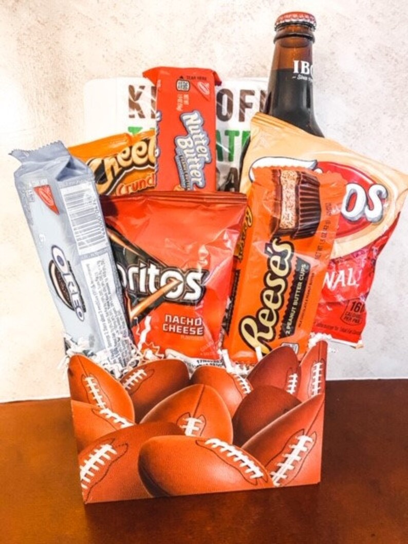 Football Snack Attack Gift Basket / Thank You Basket / Gift Basket Etsy