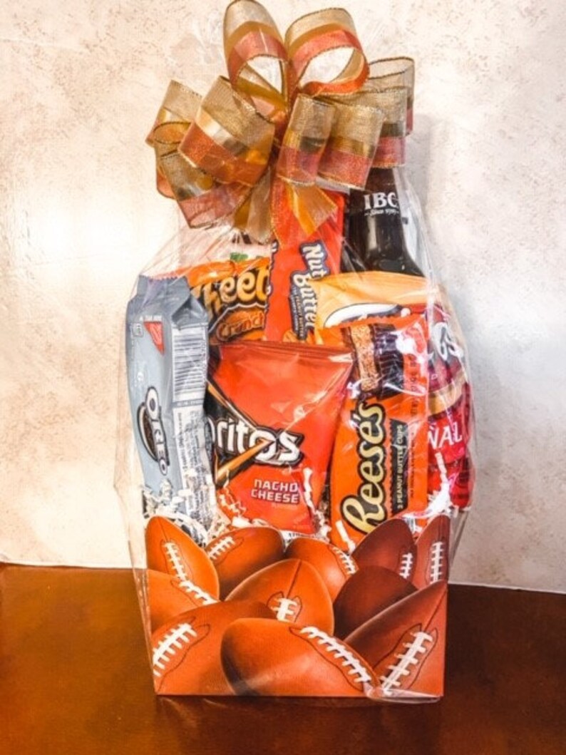 Football Snack Attack Gift Basket / Thank You Basket / Gift Basket Etsy