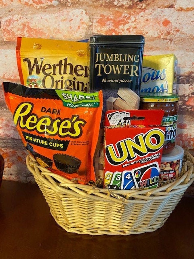 Family Game Night Gift Basket /gift Basket / Games Gift Basket Etsy
