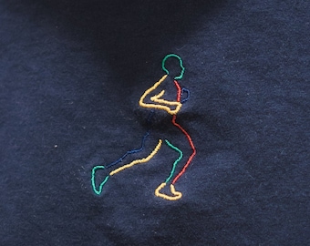 Run Club Embroidered Runner Unisex Tshirt | Running Shirt, Gift for Runner, Jogging Shirt, Marathon Pace