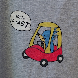 Gotta Go Fast Unisex Tshirt, Blue Hedgehog Shirt, Video Game Memes, Car Enthusiast Gift, Funny Meme Tee