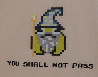 You Shall Not Pass Frog Graphic Tshirt, Wizard Frog, Funny Frog Tshirt, Frog Tee, 8bit Toad Wizard, Witch Shirt, Frog Lovers, Pixel Art Tee