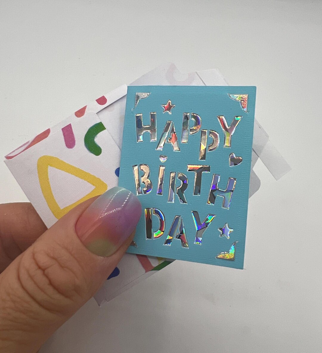 Handmade Miniature Birthday Card With Mini Envelope (2x1.5 Inch) - Etsy